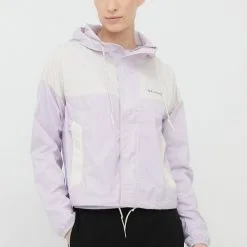 Γυναικεία High Tech Σακάκι εξωτερικού χώρου Columbia Flash Challenger μοβ