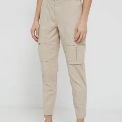 Γυναικεία Υφασμάτινα Παντελόνι Columbia χρώμα: κίτρινο