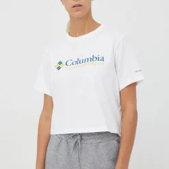 Γυναικεία Κοντομάνικο Μπλουζάκι Columbia άσπρο