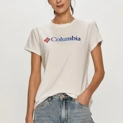 Γυναικεία Κοντομάνικο Μπλουζάκι Columbia χρώμα: άσπρο