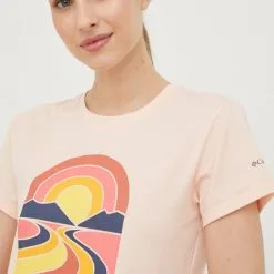 Γυναικεία Κοντομάνικο Αθλητικό μπλουζάκι Columbia πορτοκαλί -Columbia Sales Store unnamed file 1553