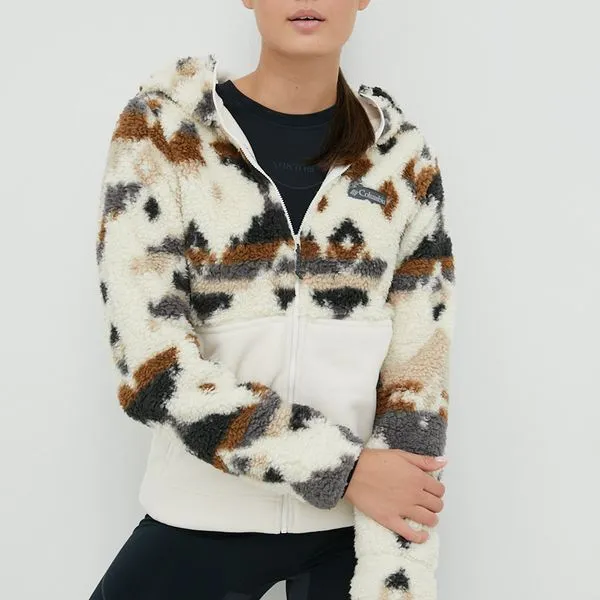 Γυναικεία Με φερμουάρ Αθλητική μπλούζα Columbia Winter Pass χρώμα: μπεζ, με κουκούλα 1 Γυναικεία Με φερμουάρ Αθλητική μπλούζα Columbia Winter Pass χρώμα: μπεζ, με κουκούλα