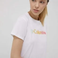 Γυναικεία Κοντομάνικο Αθλητικό μπλουζάκι Columbia Sun Trek Ss Graphic άσπρο -Columbia Sales Store unnamed file 1785