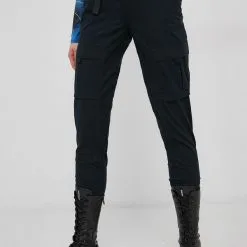 Γυναικεία Υφασμάτινα Παντελόνι Columbia χρώμα: μαύρο