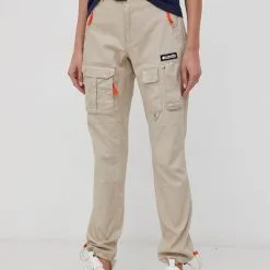 Γυναικεία Υφασμάτινα Παντελόνι Columbia χρώμα: κίτρινο