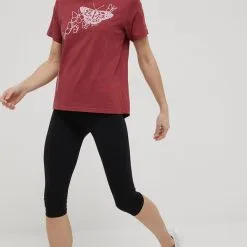 Γυναικεία Κοντομάνικο Βαμβακερό μπλουζάκι Columbia κόκκινο