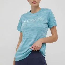 Γυναικεία Κοντομάνικο Αθλητικό μπλουζάκι Columbia Zero Rules Graphic τιρκουάζ