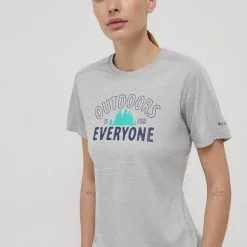 Γυναικεία Κοντομάνικο Αθλητικό μπλουζάκι Columbia Zero Rules Graphic γκρι