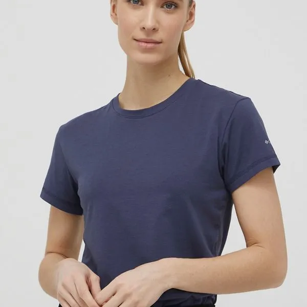 Γυναικεία Κοντομάνικο Αθλητικό μπλουζάκι Columbia Sun Trek ναυτικό μπλε 1 Γυναικεία Κοντομάνικο Αθλητικό μπλουζάκι Columbia Sun Trek ναυτικό μπλε