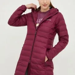 Γυναικεία Μακριά μπουφάν Πουπουλένιο αθλητικό μπουφάν Columbia , χρώμα: μοβ