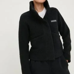 Γυναικεία Με φερμουάρ Μπλούζα Columbia μαύρο,