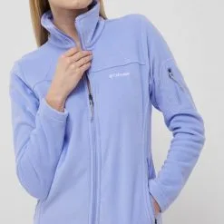 Γυναικεία Με φερμουάρ Αθλητική μπλούζα Columbia Fast Trek Ii χρώμα: μοβ,