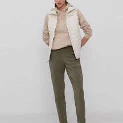 Γυναικεία Γιλέκα Αμάνικο μπουφάν Columbia χρώμα: κρεμ