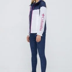 Γυναικεία Κοντά μπουφάν Αντιανεμικό Columbia άσπρο,