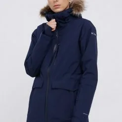 Γυναικεία High Tech Μπουφάν Columbia χρώμα: ναυτικό μπλε