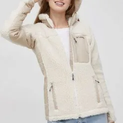 Γυναικεία Κοντά μπουφάν Μπουφάν Columbia ICONS χρώμα: κρεμ