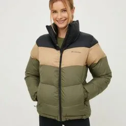 Γυναικεία Κοντά μπουφάν Αθλητικό μπουφάν Columbia Puffect πράσινο