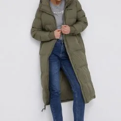 Γυναικεία Μακριά μπουφάν Μπουφάν Columbia χρώμα: πράσινο