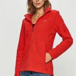 Γυναικεία Με φερμουάρ Columbia - Μπλούζα κόκκινο