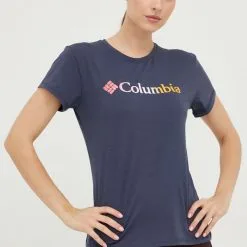 Γυναικεία Κοντομάνικο Αθλητικό μπλουζάκι Columbia Sun Trek λευκό