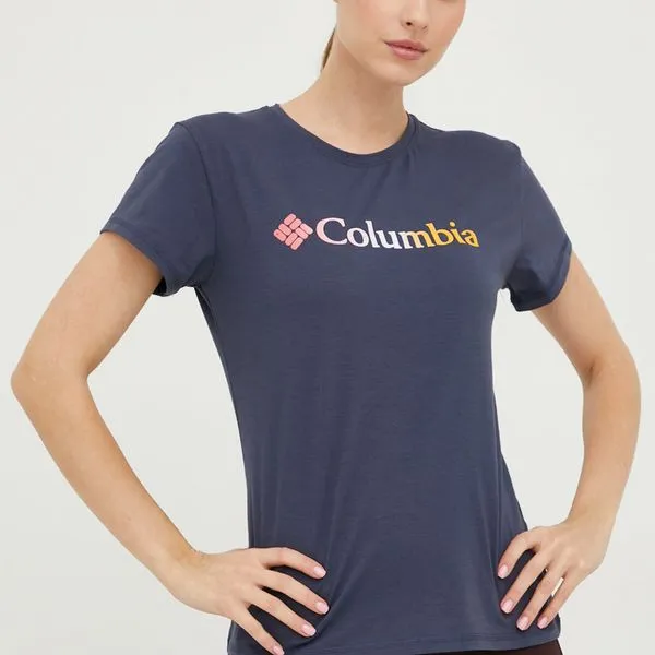 Γυναικεία Κοντομάνικο Αθλητικό μπλουζάκι Columbia Sun Trek λευκό 1 Γυναικεία Κοντομάνικο Αθλητικό μπλουζάκι Columbia Sun Trek λευκό